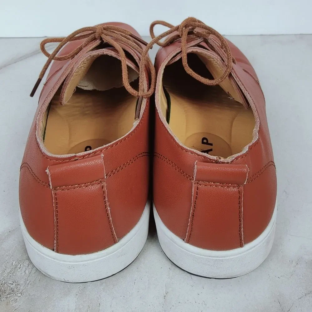 ZZHAP Men's Cognac Casual Oxford Shoes Sneakers, Sz 43 (US Men's 9.5)